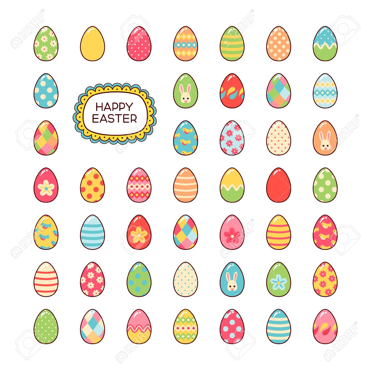 アメリカイースターエッグの設計のベクトルの素材イラスト画像とPSDフリー素材透過の無料ダウンロード - Pngtree