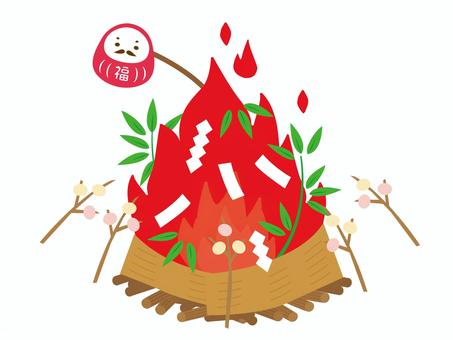 お焚き上げ 季節・行事 その他一般・装飾 の無料イラスト介護アンテナ