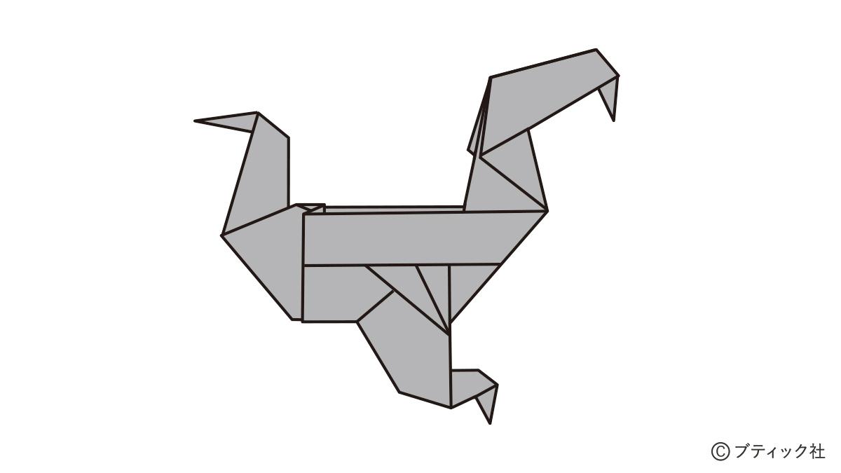 1月新年・正月 折り紙 辰 たつ 平面の折り方・作り方動画Origami Dragon カミキィ Kamikeyshigeyuki.net