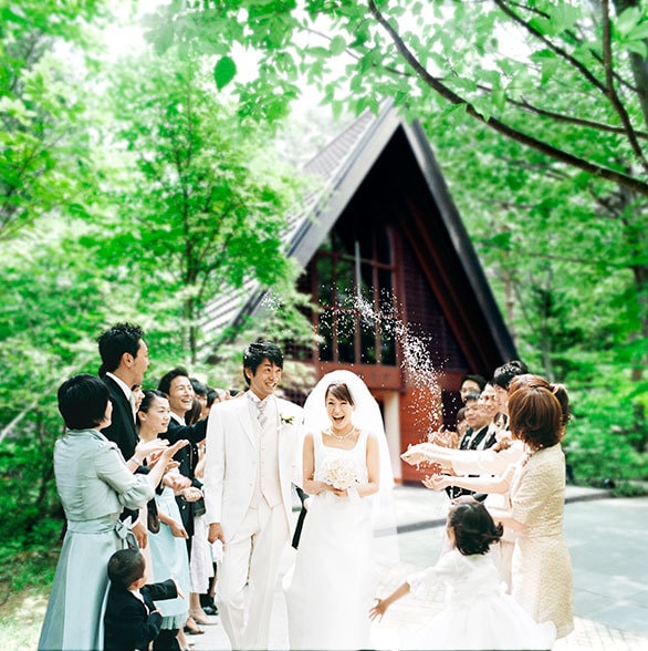 ドレスはシモンヌ☆軽井沢 高原教会で結婚式です！ウェディングドレスショップアトリエアンのブログ