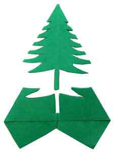 切り絵 「クリスマスツリー」＆プレゼント箱