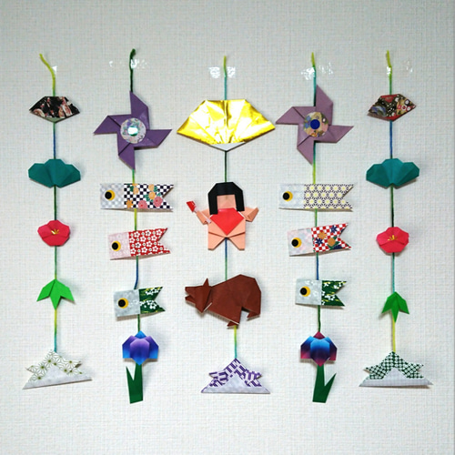 鯉のぼりのつるし飾り つまみ細工 端午の節句 こどもの日 kanzashi flower つまみ細工の 作り方