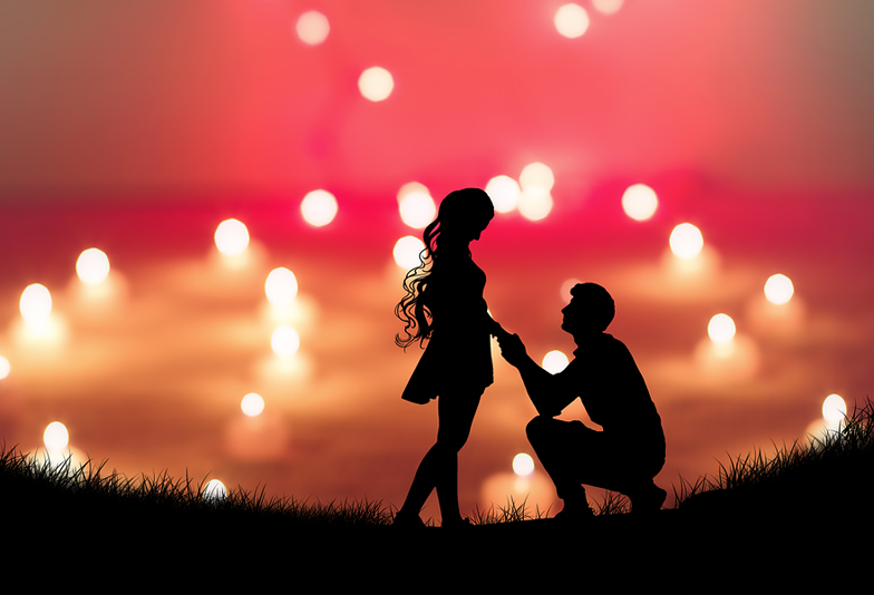 プロポーズ指輪・シンプルなモノクロ線画イラスト・フリー素材なら「シンテリ」