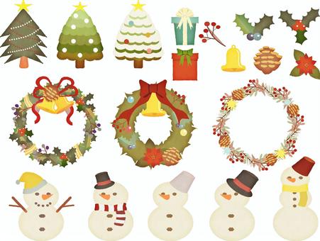 クリスマス ベル：イラスト無料