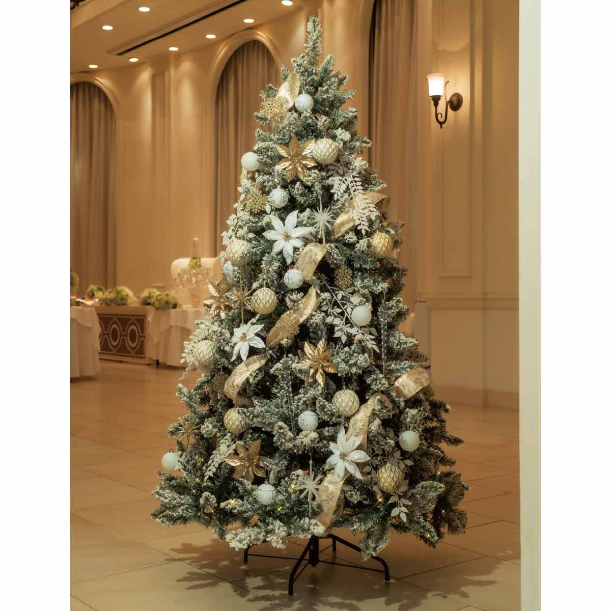 LED付き オーロラ葉のクリスマスツリー 北欧 おしゃれ 120cm ホワイトツリー 白 オーナメント 飾り ヌードツリ