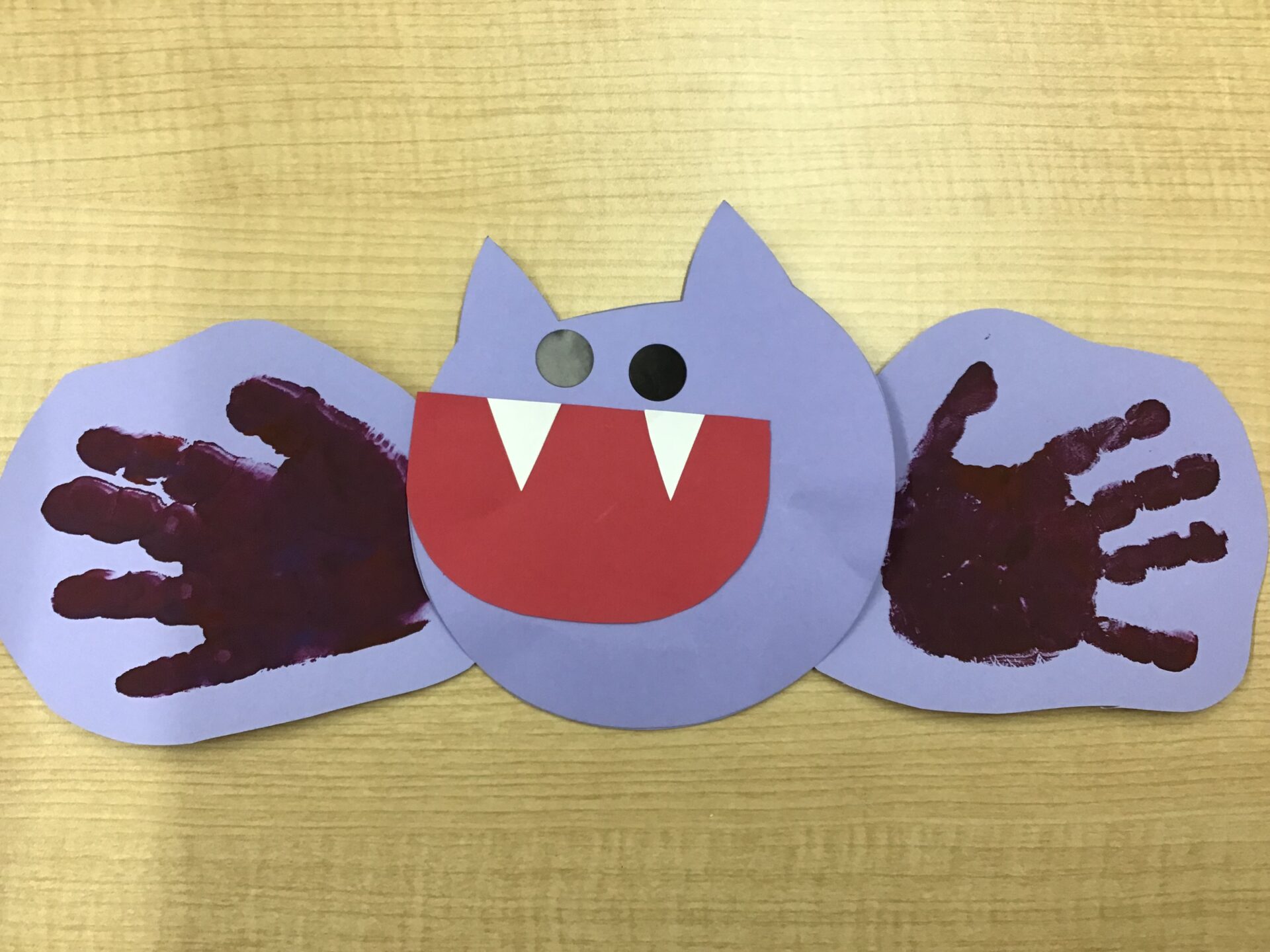 ファンタスティックなハロウィーンを楽しもう手形アートコウモリのハッピーハロウィーン記念品赤ちゃん幼児向けアートクラフトカードプリント 0066 - Etsy 日本