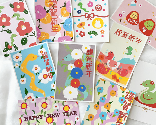 巳年 手作り年賀状筆ペンTikTok