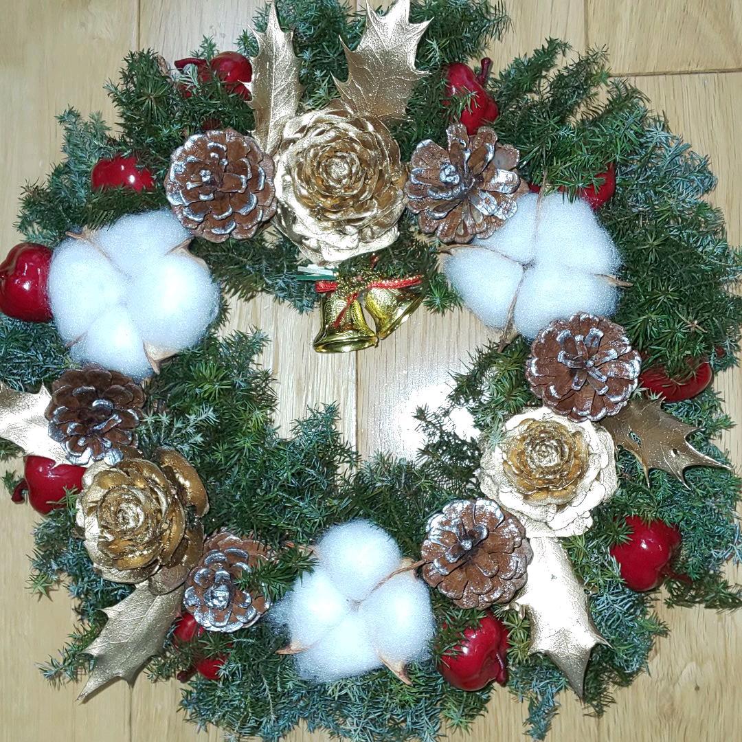 ダイソー クリスマスリースハンドメイドの商品を使ったおしゃれなインテリア実例RoomClip ルームクリップ