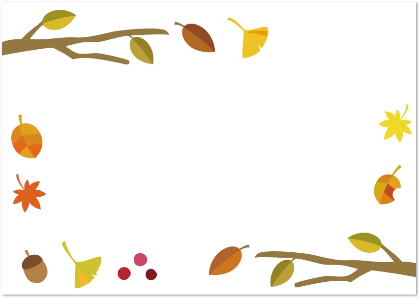 商用フリー・無料イラスト_秋_落ち葉のフレーム_autumn065 - 商用OK!フリー素材集「ナイスなイラスト」