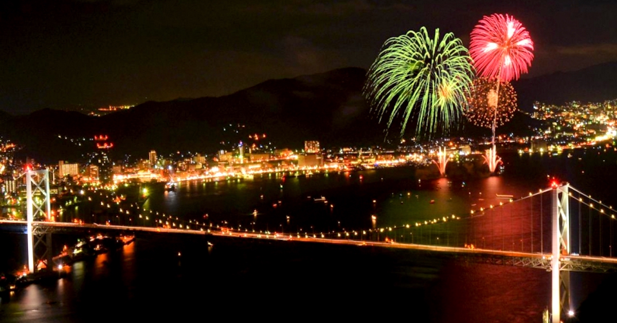 ３年ぶり夜空彩る 関門海峡花火大会山口新聞 電子版