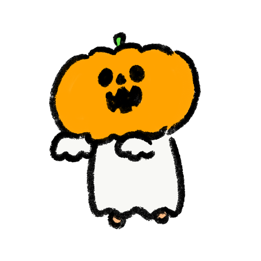 10月ハロウィン かぼちゃ おばけ 壁面飾り 保育 子ども ハロウィンのおばけかぼちゃとおばけ イラスト
