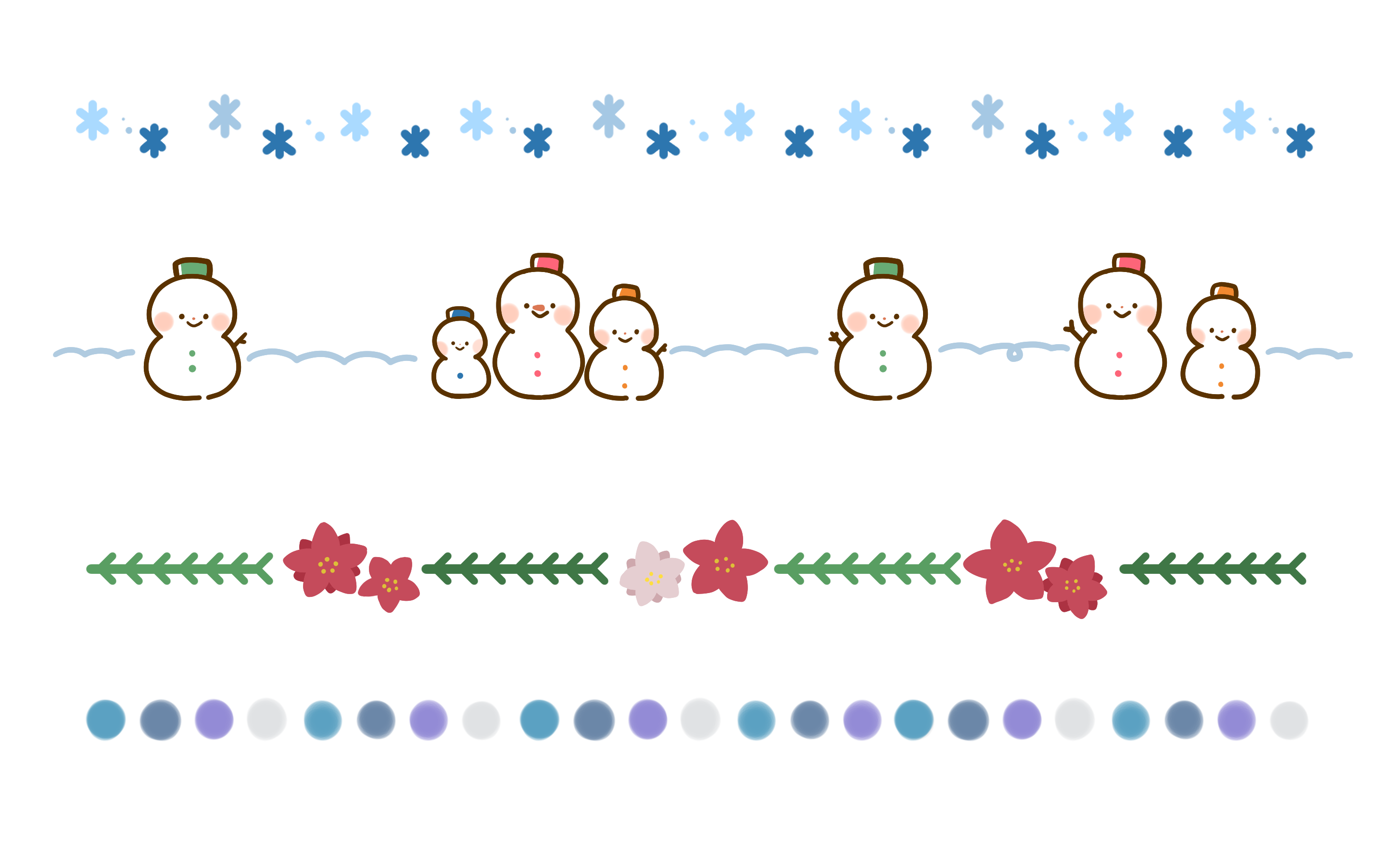 冬 フリーイラスト かわいい 枠 冬の無料イラスト - イラストボックス 枠 イラスト冬 無料 か