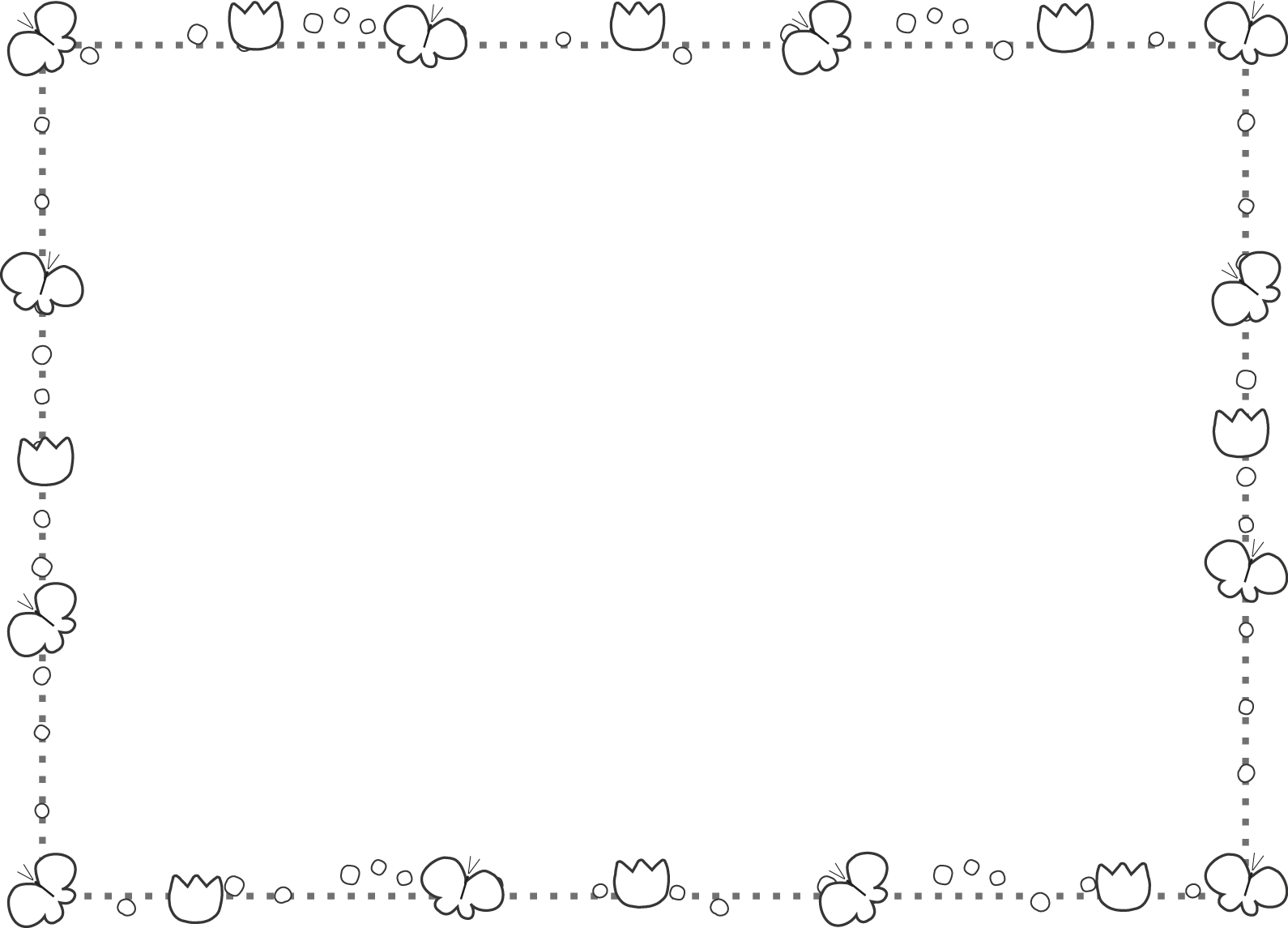 春 小さな桜 フレーム飾り枠の無料イラスト62310素材Good