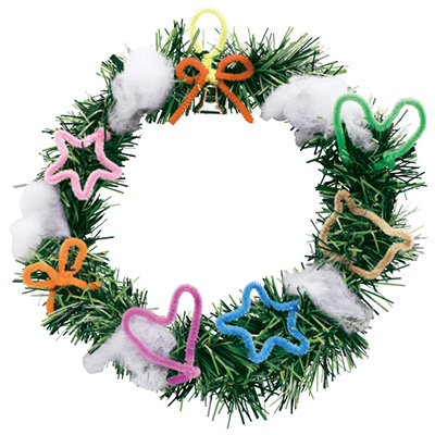 在庫わずか キラキラモール 2m 4本セット クリスマス飾り 雪の結晶 ガーランド 装飾籐