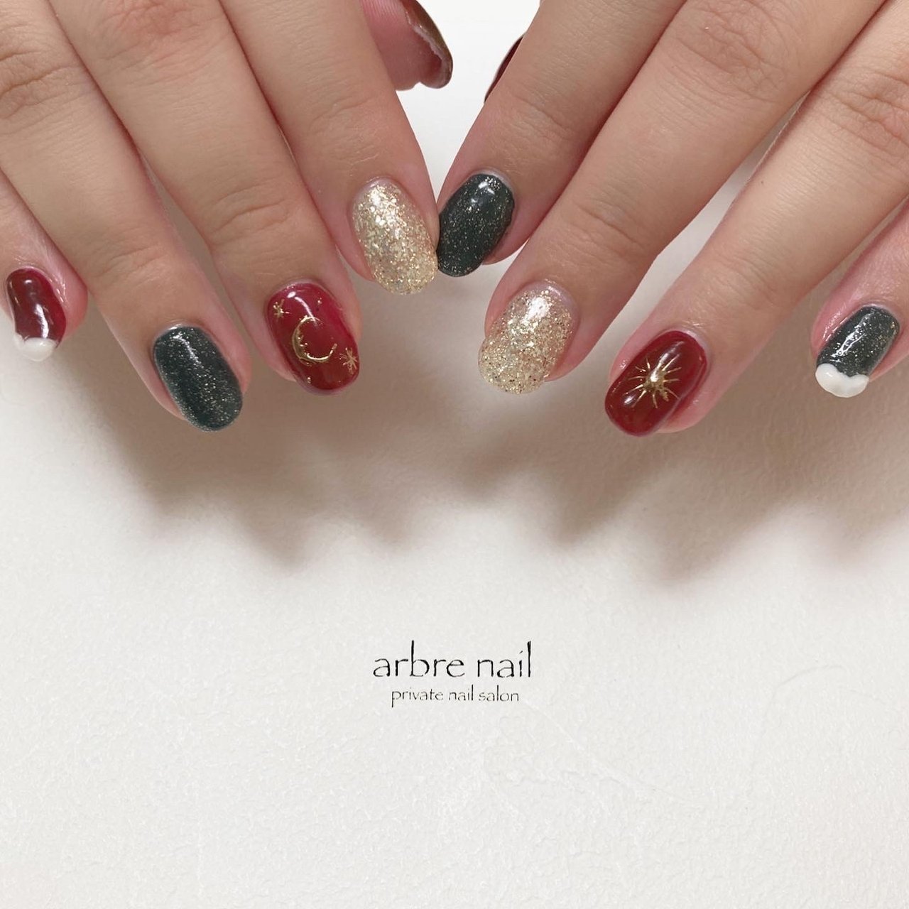 冬 クリスマス ワンカラー チェック マット - Srn_Mのネイルデザイン No.9161191 ネイルブック