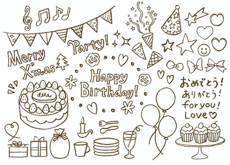 ＨＡＰＰＹ ＢＩＲＴＨＤＡＹ 誕生日 手書きの写真素材 - PIXTA