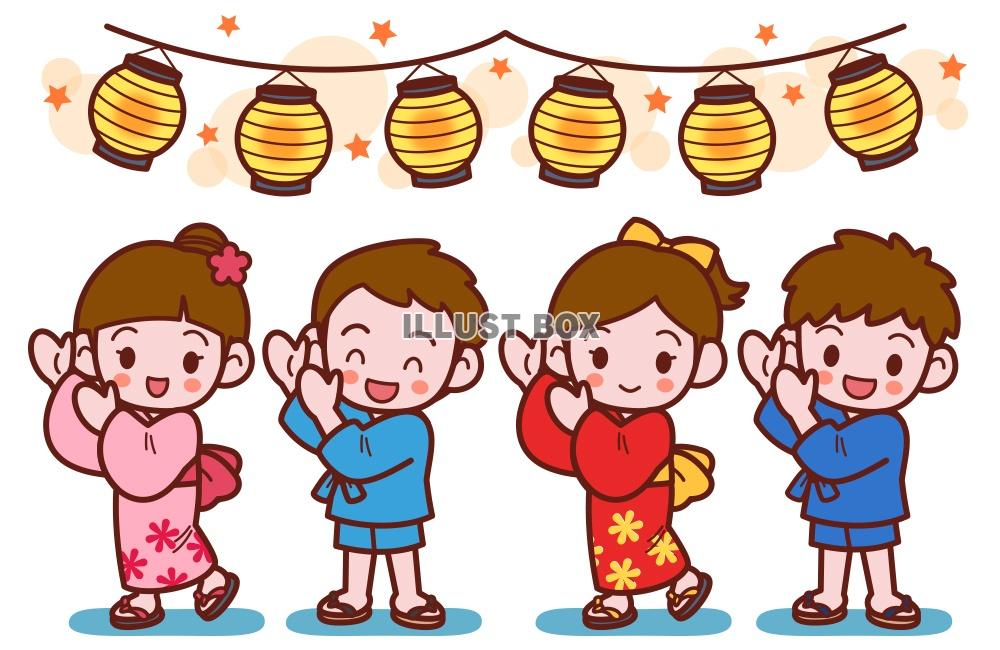 シンプルな盆踊りイラスト・フリー素材なら「シンテリ」