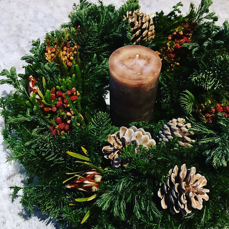 大きめ!！可愛いサンタ♡雪だるまのクリスマスナチュラルリース♡*・ - NONO0507'S GALLERYminne byGMOペパボ国内最大級のハンドメイド・手作り通販サイト