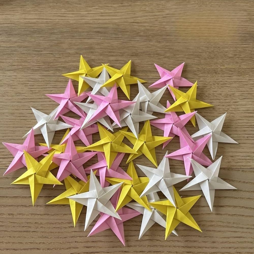 折り紙ハンドメイド 七夕飾り 星綴