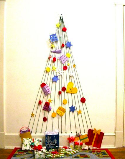 クリスマスツリー壁飾りハンドメイド