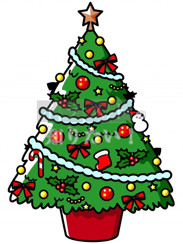 かわいいクリスマスツリーのイラスト園だより、おたよりで使えるかわいいイラストの無料素材集 イラストだより