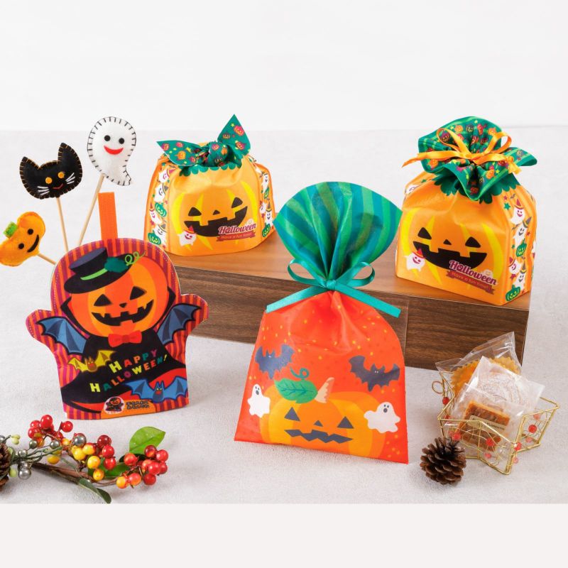 ハロウィンラッピングセット パンプキン不織布製品や包装資材の仕入れ通販ならラッピングの森