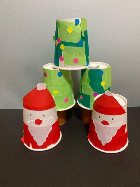 紙コップ工作 ~クリスマス~ サンタ・トナカイ・雪だるまの作り方お針子日和 手芸・ハンドメイドイベント情報