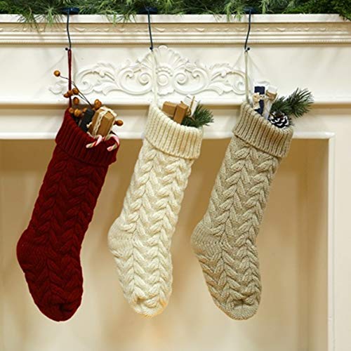 MsiDtsoyクリスマス 靴下 4 足セット 面白い漫画風 非伝統的な現代の編み物