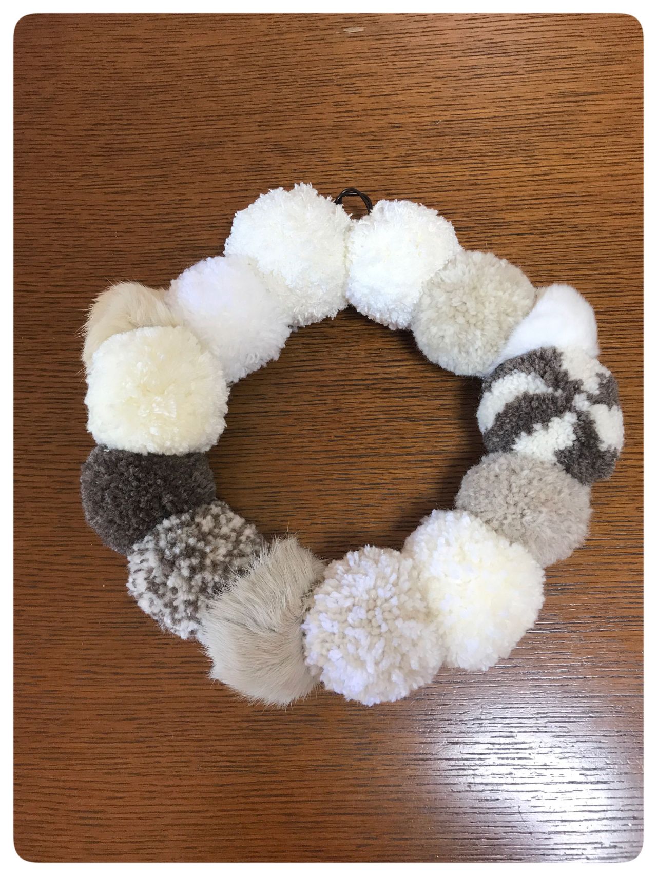 ポンポンリースの作り方♡三重県鈴鹿市 ハンドメイド教室 Annabelle アナベル