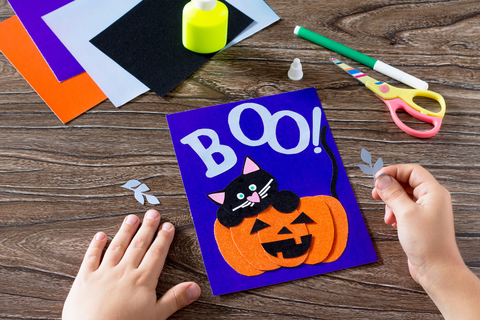 作り方：かぼちゃとおばけのハロウィンカードほわんほわん村の住人日記