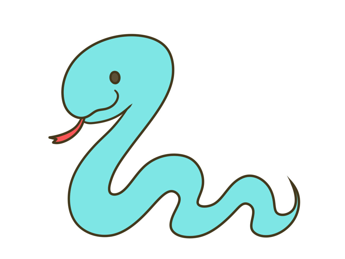 蛇のお正月年賀状：イラスト無料