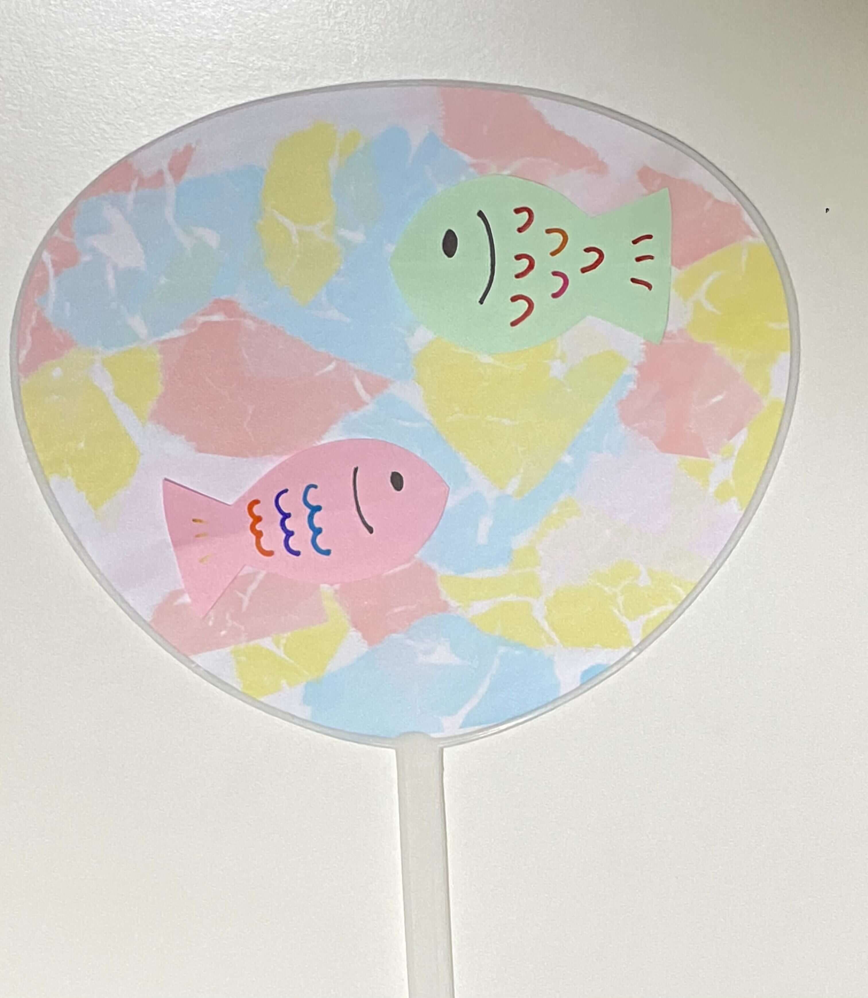 3・4・5歳児 さくら組 ～楽しく作ったよ！夏祭りのうちわ作り～ – 社会福祉法人 西花畑会 こひつじ保育園