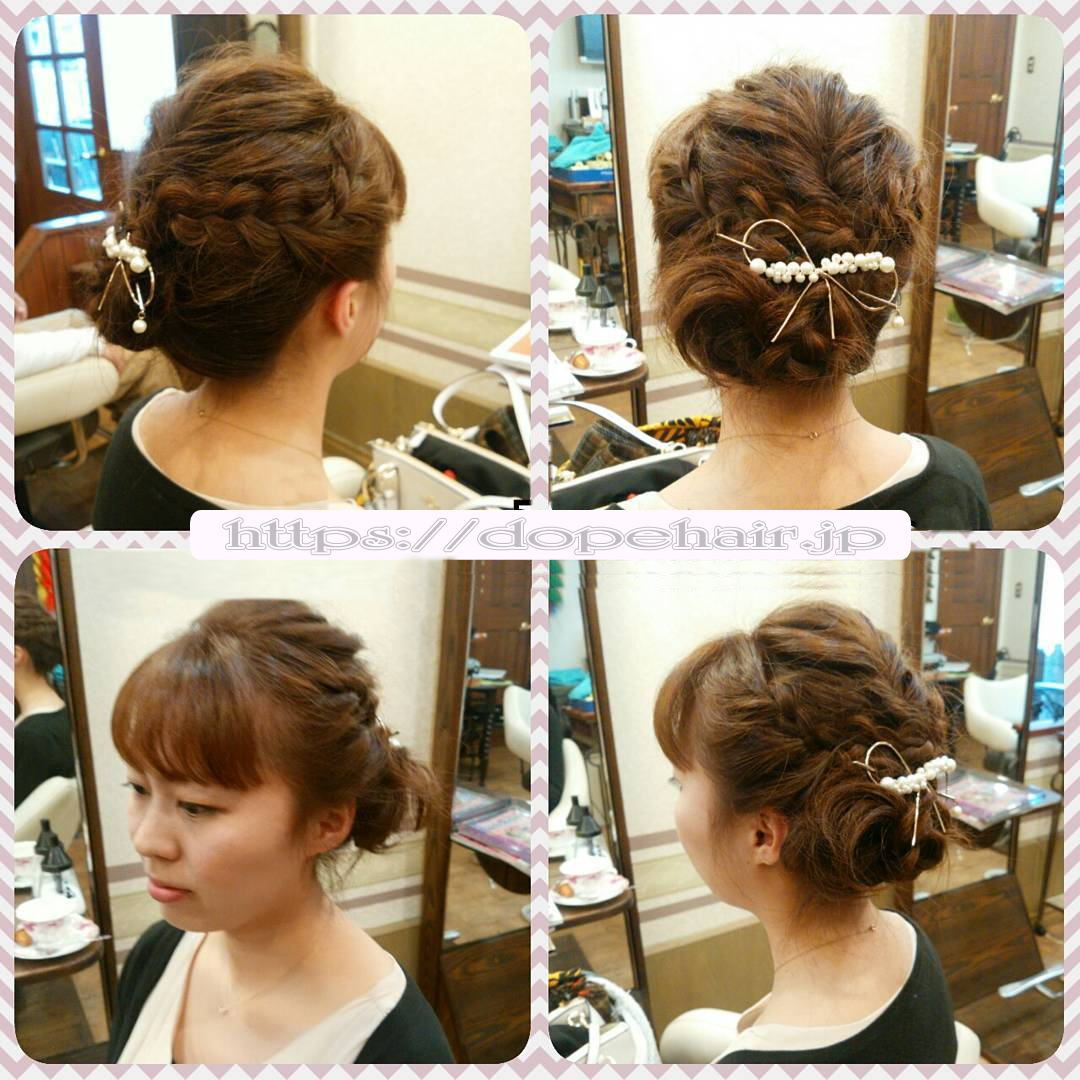 パーティや結婚式にオススメ！編み込みリボンアレンジヘアレシピ 頭美人