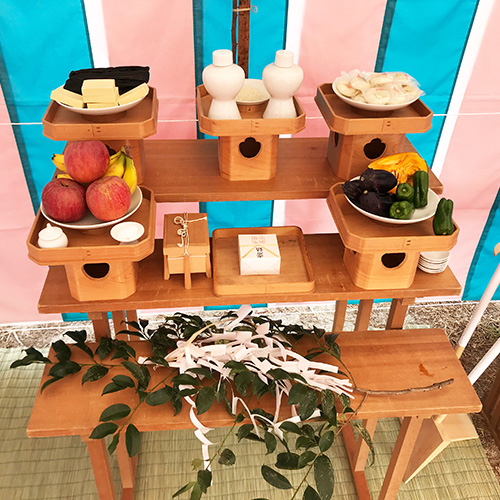 神饌 お供え物 について―地鎮祭上棟祭新宅祭神棚祭など―