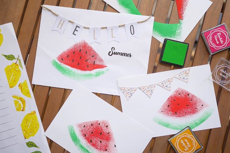 🌞暑中見舞いハガキ作成🍉 │ 児童デイサービス＠らいおんblog株式会社ピュア