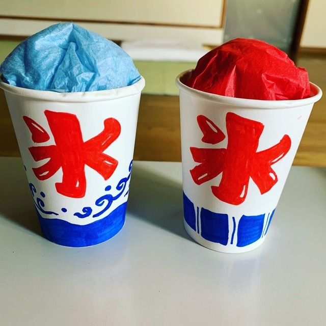 夏祭りかき氷 レモン＆ブルーハワイイラスト - No: 1550005無料イラスト・フリー素材なら「イラストAC」