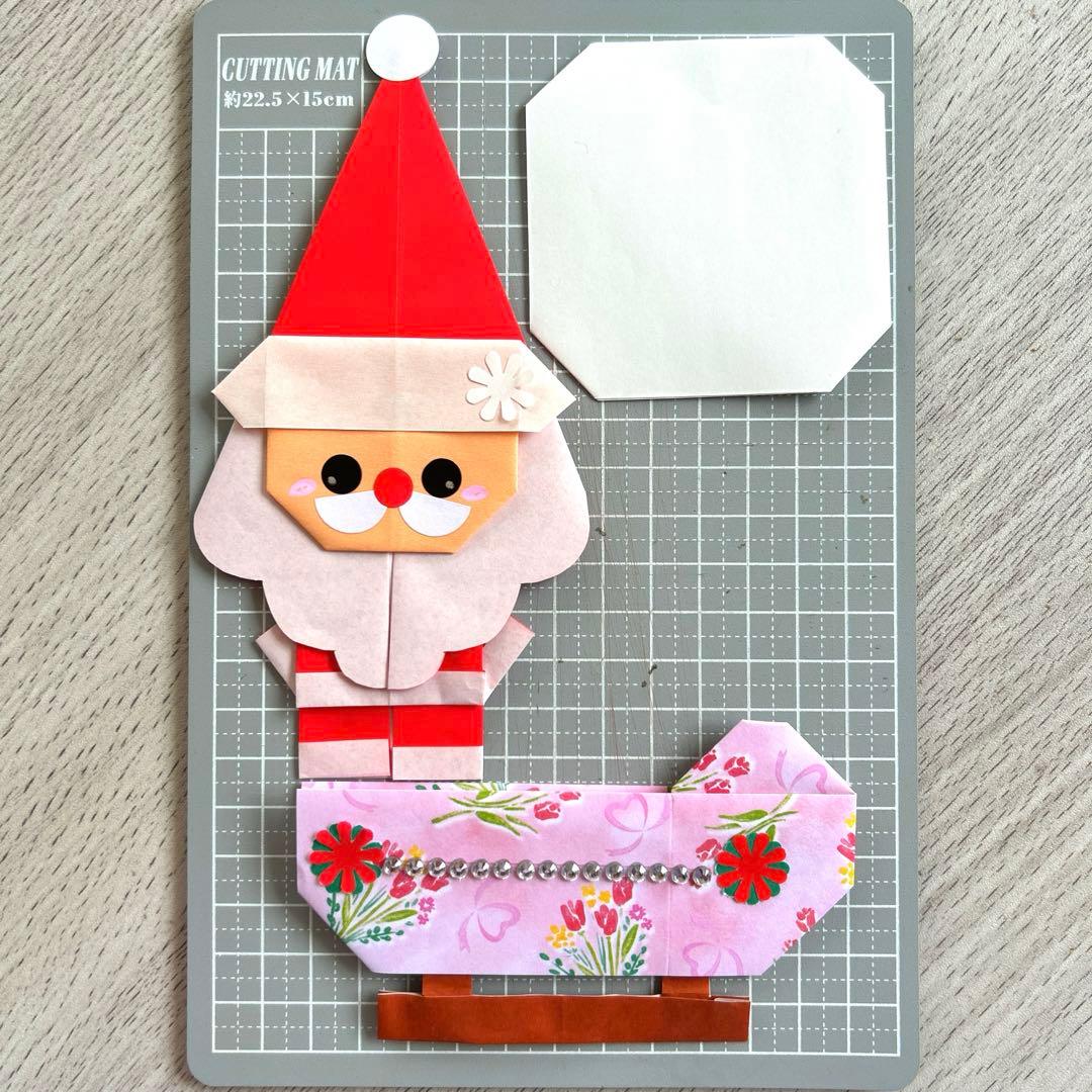 クリスマス折り紙 サンタのソリの折り方音声解説付き☆たつくり