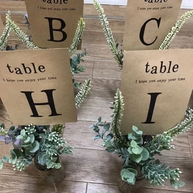 手作り♡テーブルナンバーhappy diary＊＊結婚式とハネムーンとマイホーム＊＊