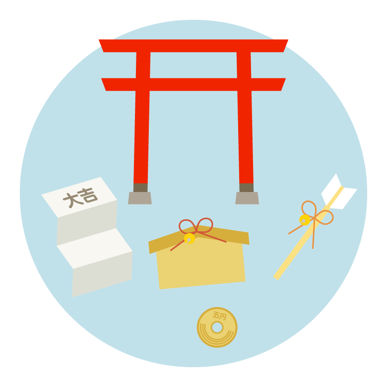 初詣：イラスト無料