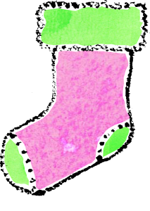 クリスマスのイラスト 靴下とプレゼント- イラストくん