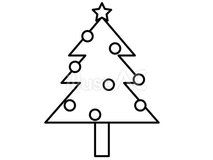 クリスマスツリーののゼンタングル ぬりえ