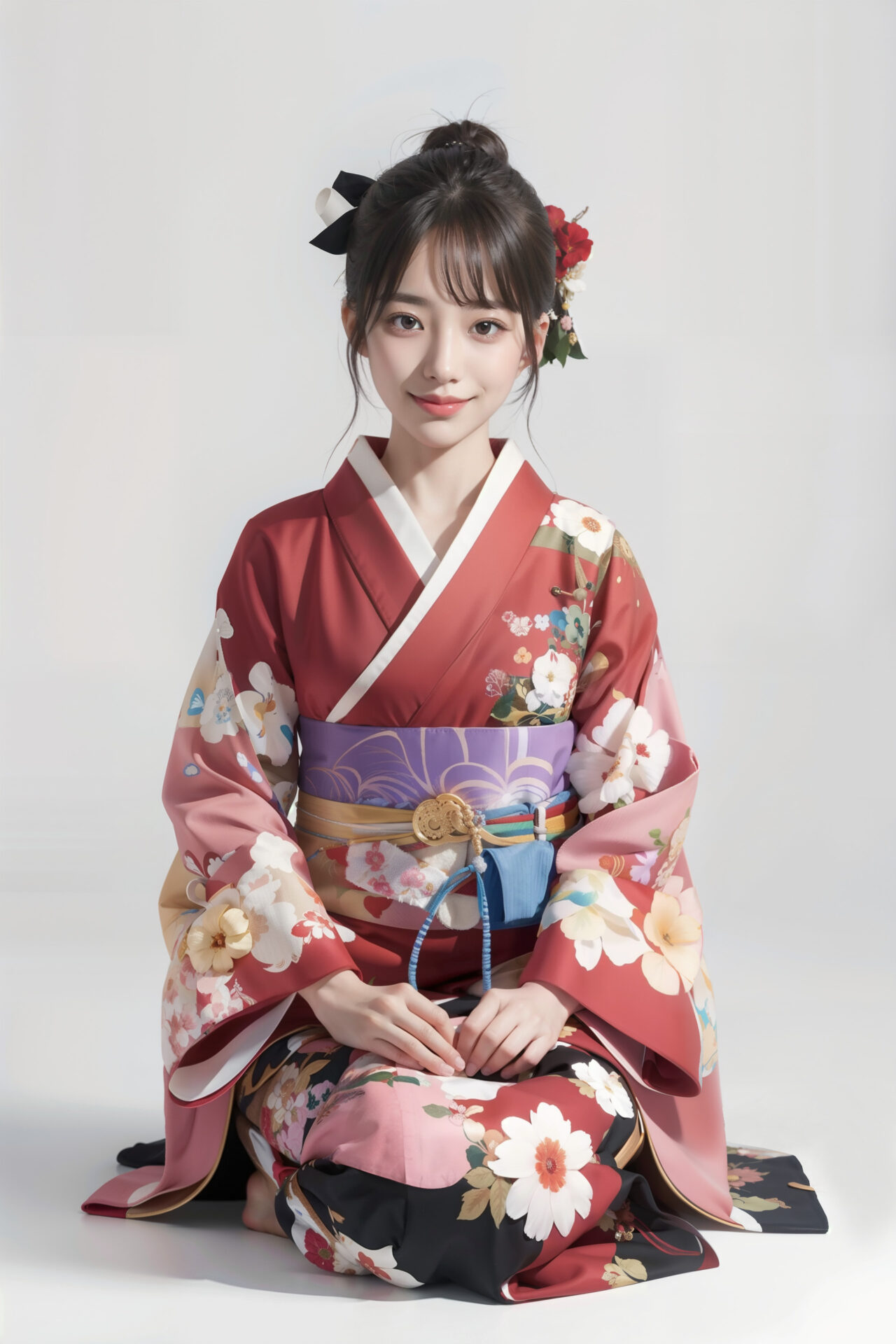 迎春の正月飾りを持った着物の女性の無料の写真素材 - ID.76534フリー素材 ぱくたそ