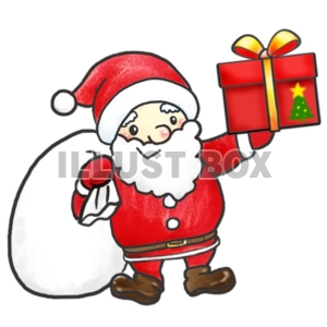 かわいいサンタクロース 正面で右手をあげる 無料イラスト75937素材Good