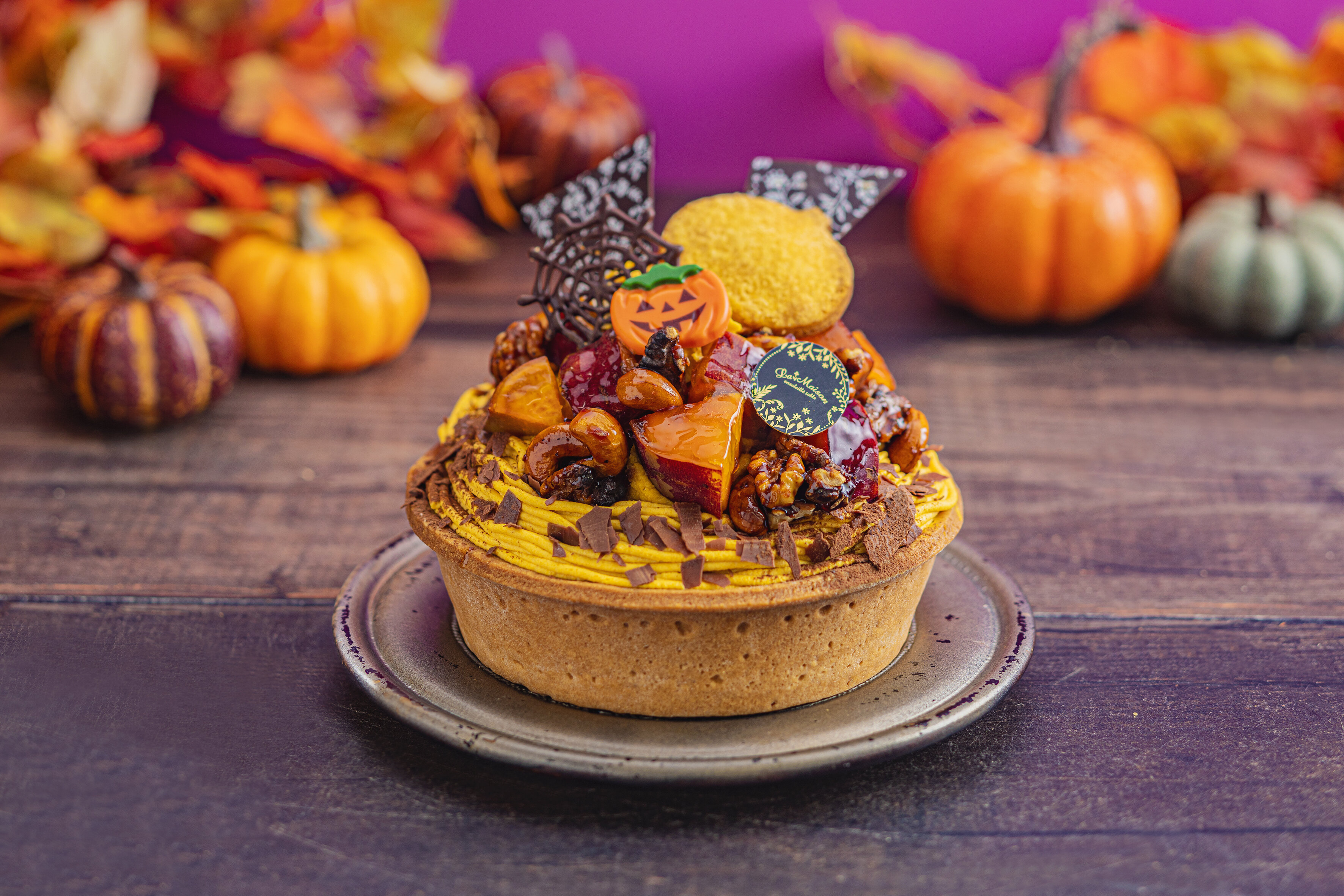 ハロウィンスイーツ 極上パンプキンタルトの作り方 ASMR