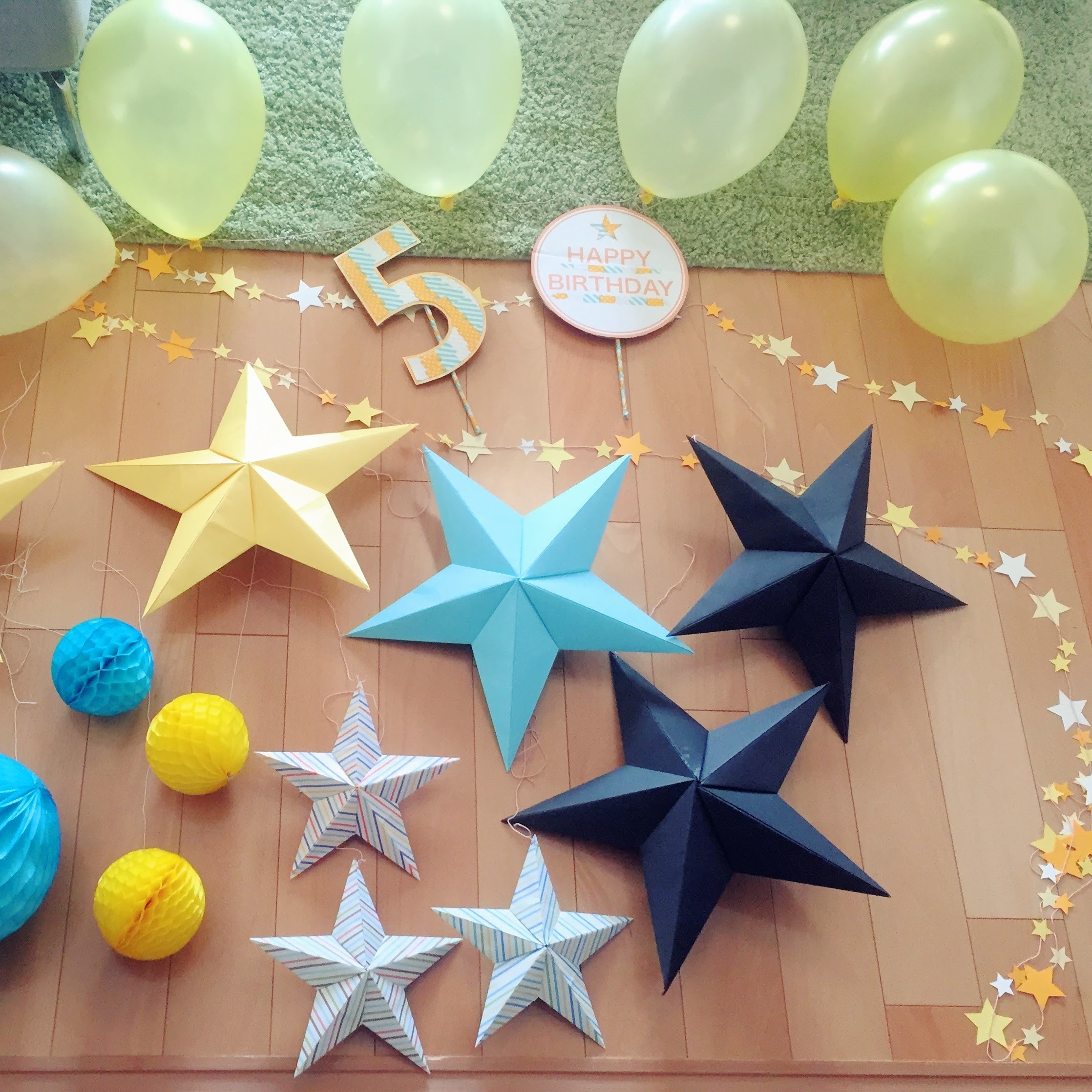 誕生日は手作りガーランド♡簡単だから前日準備でも大丈夫！PuChiMaぷちま