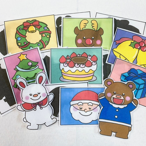 クリスマスシルエットクイズ パネルシアター シルエット クイズ クリスマス おもちゃ・人形 risu 通販 15099098Creema クリーマ