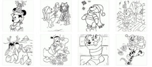 簡単なクリスマスビーグルの塗り絵 - 無料ダウンロードZenColoringNook