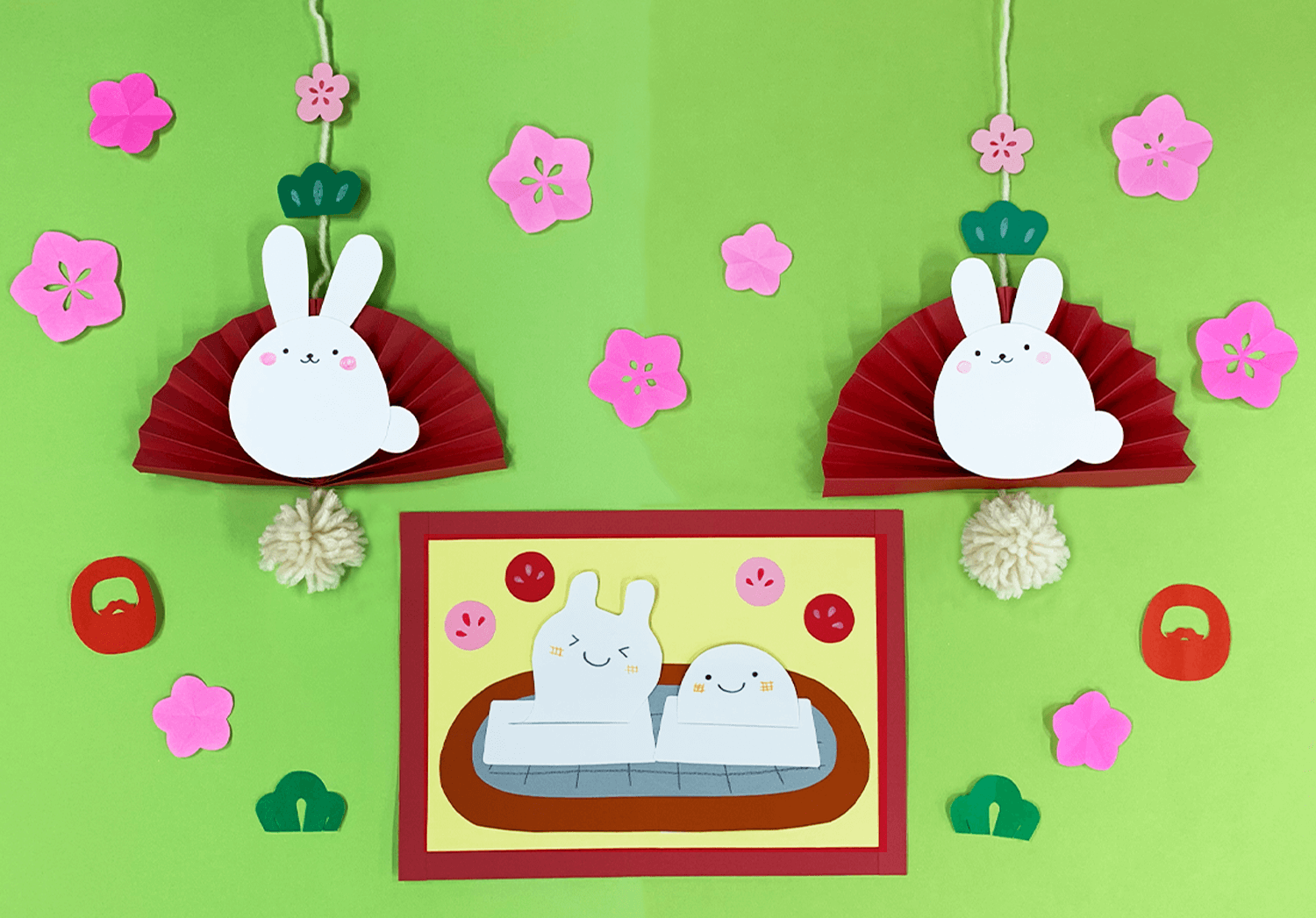 Amazon干支壁面 1月壁面 蛇年壁面 お正月壁面 お正月飾り 雪だるま正月飾りおもちゃ