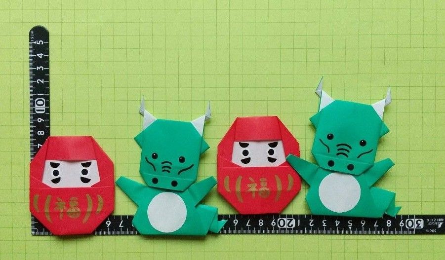 折り紙 だるま紅白セット ☆ 10個 ハンドメイド お正月 壁面飾り - メルカリ