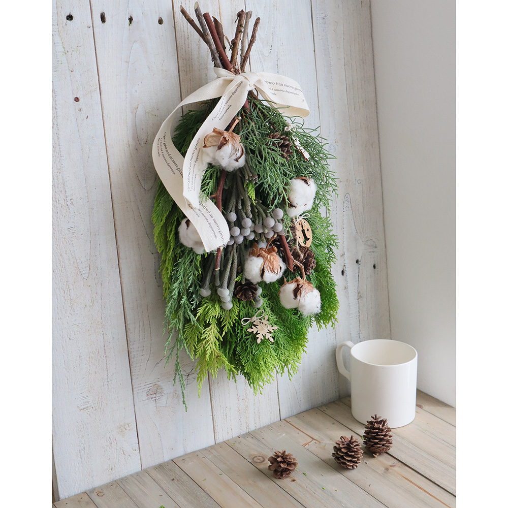 再販！！生花のミニスワッグ